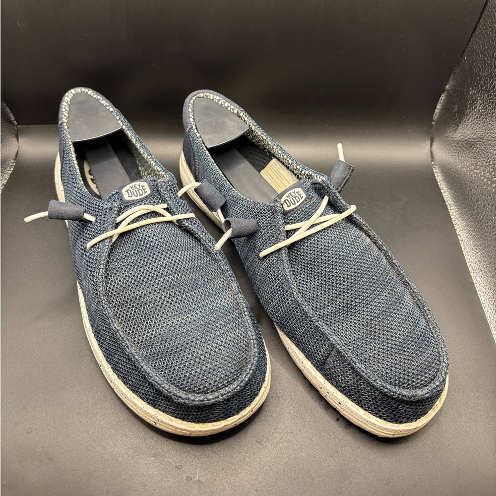 Hey Dude Wendy Stretch Sox Navy Women’s Size 11 Slip On Shoes 41878-410